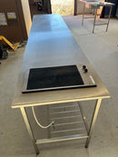 Rustfrit bord m/kogeplade (brugt)