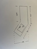 Rustfrit bord m/vask (brugt)