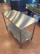 Rustfrit bord 1310mm x 600mm x 890mm OUTLET