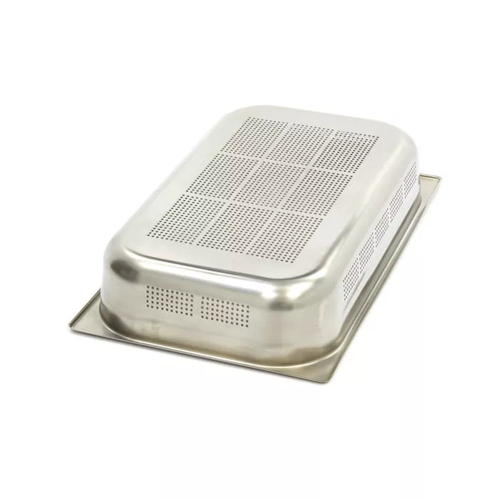 Kantine 1/1 GN 100 mm, rustfri, perforeret.
