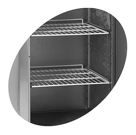 Tefcold rustfri køleskab, enkelt GUC70 GN 2/1