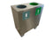 Affaldssorteringsvogn i rustfri stål med 2 huller ø205 mm BxDxH:700x350x900mm Palbo W