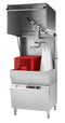 Jeros hætteopvasker 9110 grovopvasker m/manuel hætteløft BxDxH: 840x855x1631-2100 mm  Eco vask kurvestr.40x60+50x50cm 400V 6,5kW W
